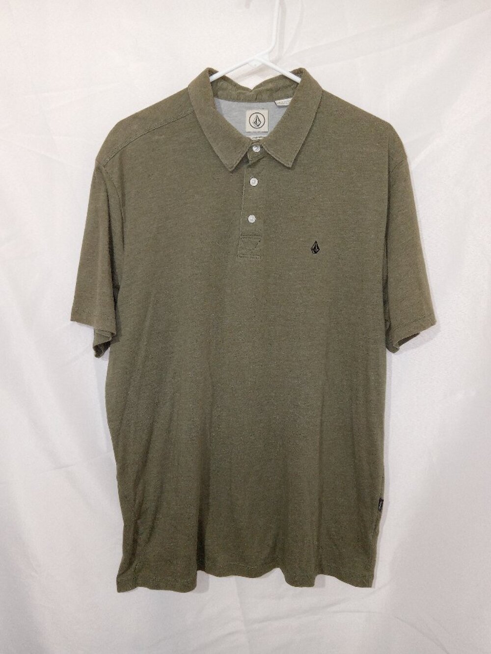 Volcom Polo Shirt Olive Green Casual Short Sleeve Mens XL